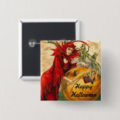 Vintages Halloween Button (Vorne & Hinten)