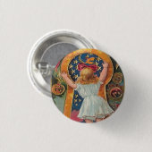 Vintages Halloween Button (Vorne & Hinten)
