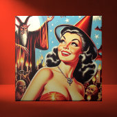 Vintages Halloween-Button Fliese