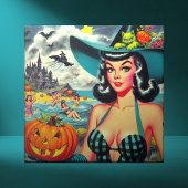 Vintages Halloween-Button Fliese
