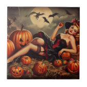 Vintages Halloween-Button Fliese (Vorderseite)