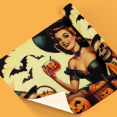 Vintages Halloween-Button Geschenkpapier