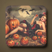 Vintages Halloween-Button Pappteller