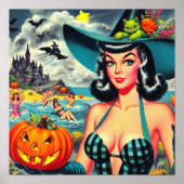 Vintages Halloween-Button Poster (Vorne)