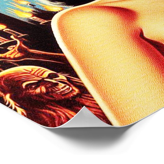 Vintages Halloween-Button Poster (Ecke)