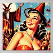 Vintages Halloween-Button Poster (Vorne)