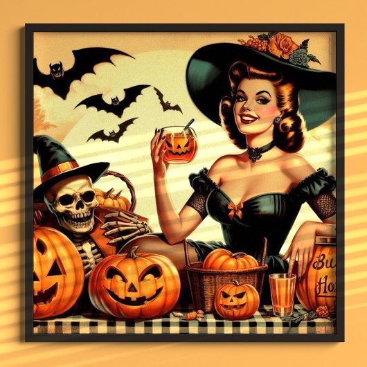 Vintages Halloween-Button Poster