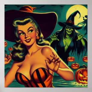 Vintages Halloween-Button Poster