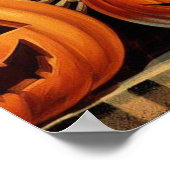 Vintages Halloween-Button Poster (Ecke)