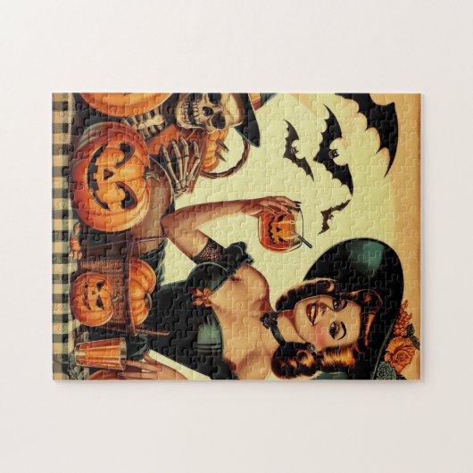 Vintages Halloween-Button Puzzle (Horizontal)