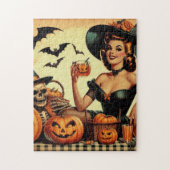 Vintages Halloween-Button Puzzle (Vertikal)