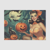 Vintages Halloween-Button Seidenpapier (Vorderseite)
