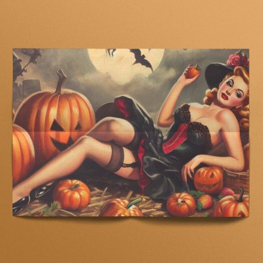 Vintages Halloween-Button Seidenpapier