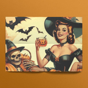 Vintages Halloween-Button Seidenpapier
