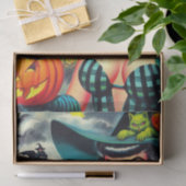 Vintages Halloween-Button Seidenpapier (Geschenk)