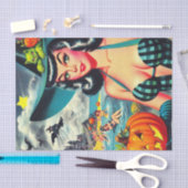 Vintages Halloween-Button Seidenpapier (Handwerk)