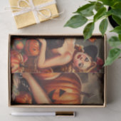 Vintages Halloween-Button Seidenpapier (Geschenk)