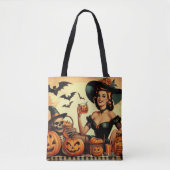 Vintages Halloween-Button Tasche (Vorderseite)