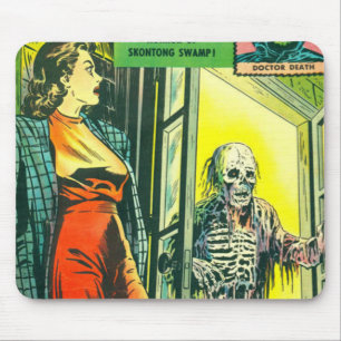 Vintages Halloween-Comic-Buch Mousepad