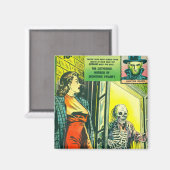 Vintages Halloween-Comic Magnet (Vorderseite/Rückseite)