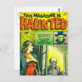 Vintages Halloween-Comic Postkarte (Vorne/Hinten)