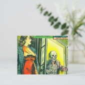 Vintages Halloween-Comic Postkarte (Stehend Vorderseite)