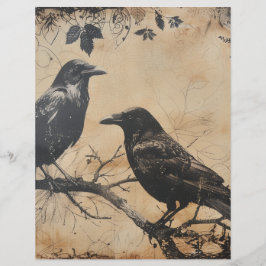 Vintages Halloween Crow-Scrapbook