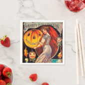 Vintages Halloween-Dame-Party Serviette (Beispiel)