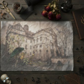 Vintages Halloween-Dekoupage Spuk House Seidenpapier