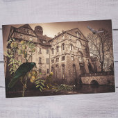 Vintages Halloween-Dekoupage Spuk House Seidenpapier