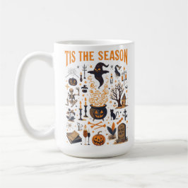 Vintages Halloween-Design - Geist, Kürbis Kaffeetasse