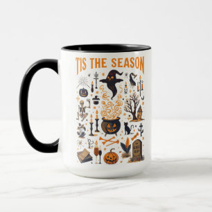 Vintages Halloween-Design - Geist, Kürbis Tasse