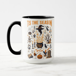 Vintages Halloween-Design - Geist, Kürbis Tasse