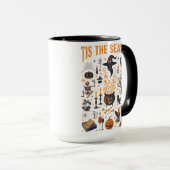 Vintages Halloween-Design - Geist, Kürbis Tasse (VorderseiteRechts)