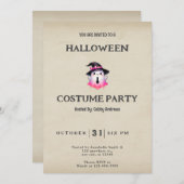 Vintages Halloween Einladung (Vorne/Hinten)