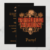 Vintages Halloween Einladung (Vorne/Hinten)