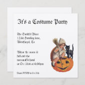 Vintages Halloween Einladung (Vorne/Hinten)