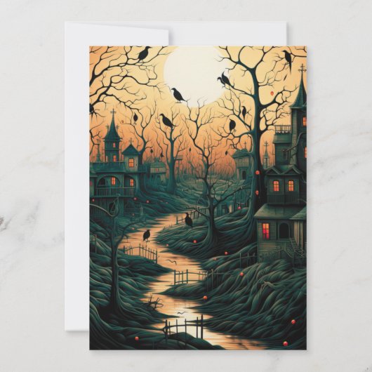 Vintages Halloween Einladung (Rückseite)