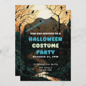 Vintages Halloween Einladung (Vorne/Hinten)