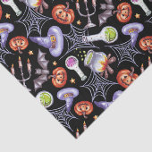 Vintages Halloween-Elementmuster Seidenpapier (Ausschnitt)