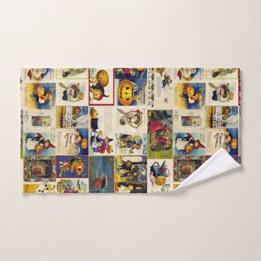 Vintages Halloween Ephemera Badhandtuch Set (Handtuch)