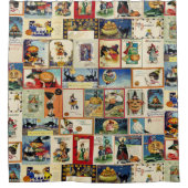 Vintages Halloween Ephemera Duschvorhang (Vorderseite)