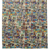 Vintages Halloween Ephemera Duschvorhang (Vorderseite)