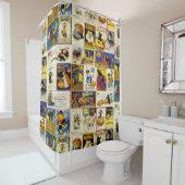 Vintages Halloween Ephemera Duschvorhang (Beispiel)