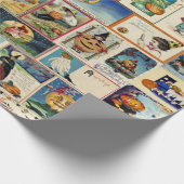 Vintages Halloween Ephemera Geschenkpapier (Ecke)