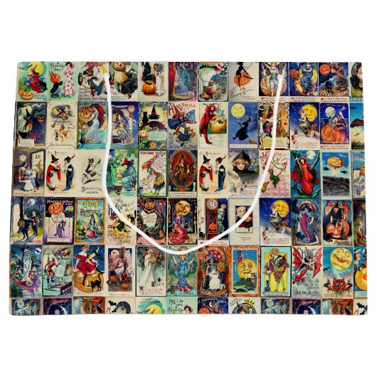 Vintages Halloween Ephemera Große Geschenktüte (Vorderseite)