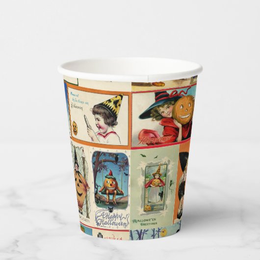 Vintages Halloween Ephemera Pappbecher (Rechts)
