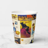 Vintages Halloween Ephemera Pappbecher (Rückseite)