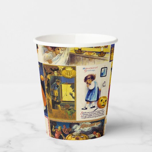Vintages Halloween Ephemera Pappbecher (Links)