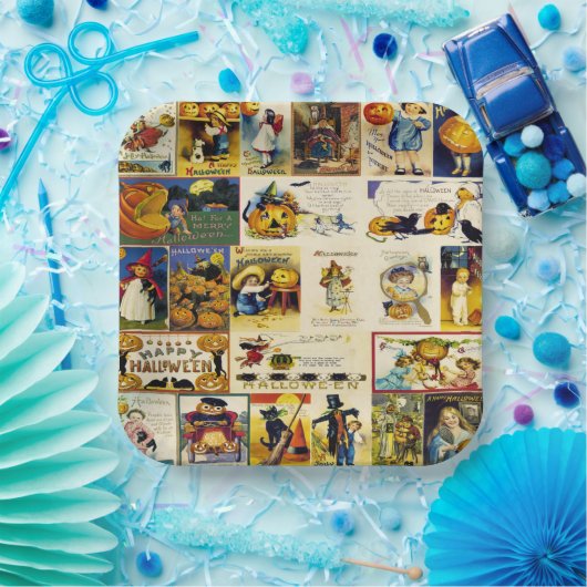 Vintages Halloween Ephemera Pappteller (Party)